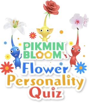 The logo for the Pikmin Bloom Flower Personality Quiz.