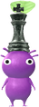 A special event Purple Decor Pikmin wearing a black Chess Piece.