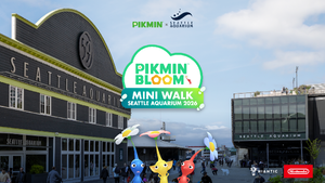 Promotional image for the Pikmin Bloom MINI WALK: Seattle Aquarium 2026 Event in Pikmin Bloom.