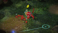 A Dwarf Bulborb locked-on in an E3 2012 build of Pikmin 3.