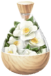 A full jar of white camellia petals from Pikmin Bloom.