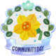 Community Day badge for the Daffodil Community Day.