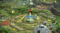 Page 1 of the first unique hint in the Garden of Hope in Pikmin 3 Deluxe.