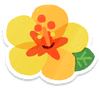 Lifelog artwork of a yellow hibiscus from Pikmin Bloom.