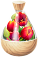 A full jar of red tulip petals from Pikmin Bloom.