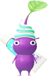 A Purple Pharmacy Decor Pikmin with Toothbrush decor from Pikmin Bloom.