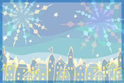 One of the New Year's 2024 postcard designs.