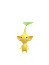An animation of a Yellow Pikmin from Pikmin Bloom.