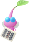 A winged Decor Pikmin with a Mahjong Tile Costume.