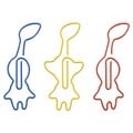 Each type of paperclip.