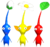 The three Pikmin types in Pikmin.