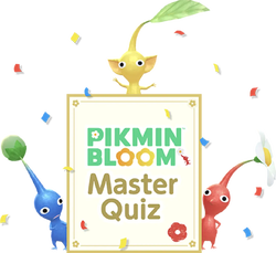 The logo for the Pikmin Bloom Master Quiz.