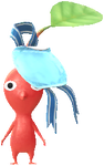 A Red Special Decor Pikmin with Reverse Valentine's Day Sticker decor from Pikmin Bloom.