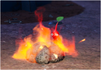 The image accompanying Olimar's voyage log #15 "The Red Pikmin".