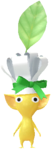 A yellow Decor Pikmin with the Restaurant costume.