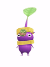 An animation of a Purple Pikmin with a Banana from Pikmin Bloom