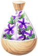 A full jar of blue petunia petals from Pikmin Bloom.