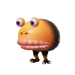 Icon for the Dwarf Bulbear, from Pikmin 4's Piklopedia.