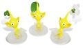 The Yellow Pikmin chibi-chibi stands out of their package.