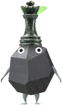 A special event Rock Decor Pikmin wearing a black Chess Piece.