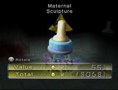 A screenshot showing a glitch where a miniature of the treasure being analyzed is created.