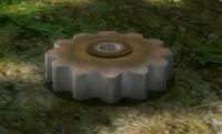 Screenshot of the Omega Flywheel in Pikmin 2's Treasure Hoard.