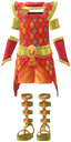 "Rio Carnival Costume (Red)" Mii costume in Pikmin Bloom.