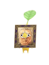An animation of a Yellow Pikmin with a Picture Frame from Pikmin Bloom.