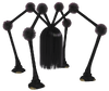 Artwork of a black Shaggy Long Legs.