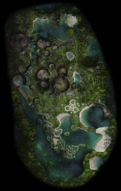 High definition map of The Distant Spring. This was made by taking screenshots using Dolphin's free camera mode, stitching them together with Hugin, and readjusting any details with GIMP.