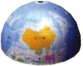 Artwork of the Geographic Projection in the European version.