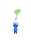 An animation of a Blue Pikmin with Snow from Pikmin Bloom