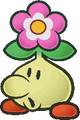 A Bub-ulb with a pink flower.