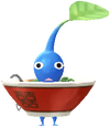 A Blue Ramen Restaurant Decor Pikmin with Ramen Keychain decor from Pikmin Bloom.