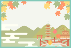 The design of a special postcard from Pikmin Bloom, used during the Hidden Gems of Kyoto Postcard Walk.