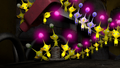 The Yellow Pikmin chain inside the backhoe.