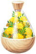 A full jar of yellow marigold petals from Pikmin Bloom.