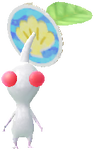 A special White Decor Pikmin with a summer inspired sticker from Pikmin Bloom.