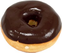 A chocolate glazed donut from the real world.