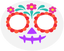 "Calavera Face Paint (Orange)" Mii face paint part in Pikmin Bloom.