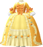 "Rococo Dress (Yellow)" Mii costume in Pikmin Bloom.