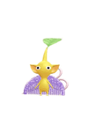 An animation of a Yellow Pikmin with a Scissor from Pikmin Bloom.