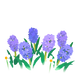 Texture for Blue Hyacinth Flowers on the map in Pikmin Bloom.