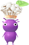 A Purple Supermarket Decor Pikmin with Mushroom decor from Pikmin Bloom.