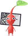 A Red Decor Pikmin in Flower Card decor.