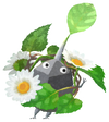 Lifelog artwork of a Rock Special Decor Pikmin with Flower Crown decor from Pikmin Bloom.