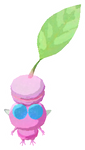 Lifelog artwork of a Winged Sweetshop Decor Pikmin with Macaron decor from Pikmin Bloom.