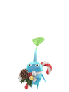 An animation of a Ice Pikmin with a 2025 Ornament from Pikmin Bloom.