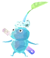 Lifelog artwork of an Ice Pharmacy Decor Pikmin with Toothbrush (Rare) decor from Pikmin Bloom.