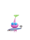 An animation of a Winged Pikmin with a Fishing Lure from Pikmin Bloom.